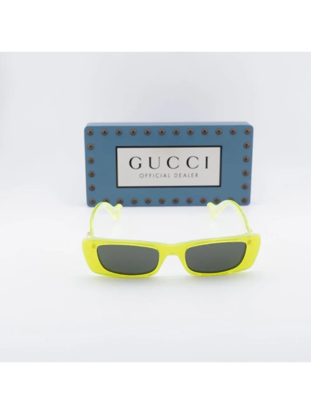 Gucci GG0516S 004 Rectangle Sunglasses - Yellow / Grey